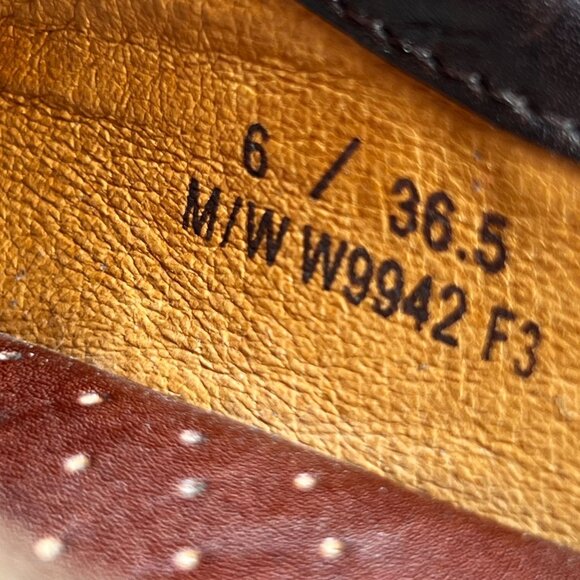 Born Womens Slip On Brown Leather Shoes Loafers Size 6 M EU 36.5 Stitching - Picture 4 of 12